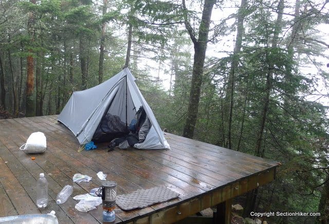 Camping at the Guyot Campsite below Mt Bond