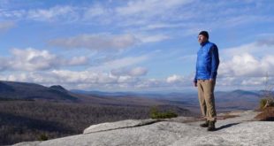 Taking in the view from open ledges on Middle Sugarloaf Mountain