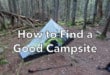 How to find a good campsite