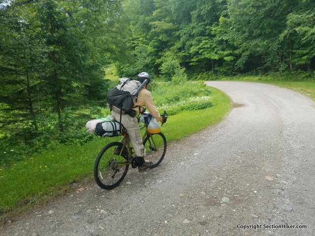 Bikepacking in the 2nd College Grant owned by Dartmouth College