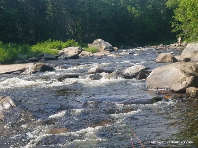 Fishing conditions on the Swift Diamond River were fabulous with continuous trout habitat