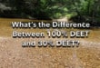 What’s the Difference between 100% DEET and 30% DEET