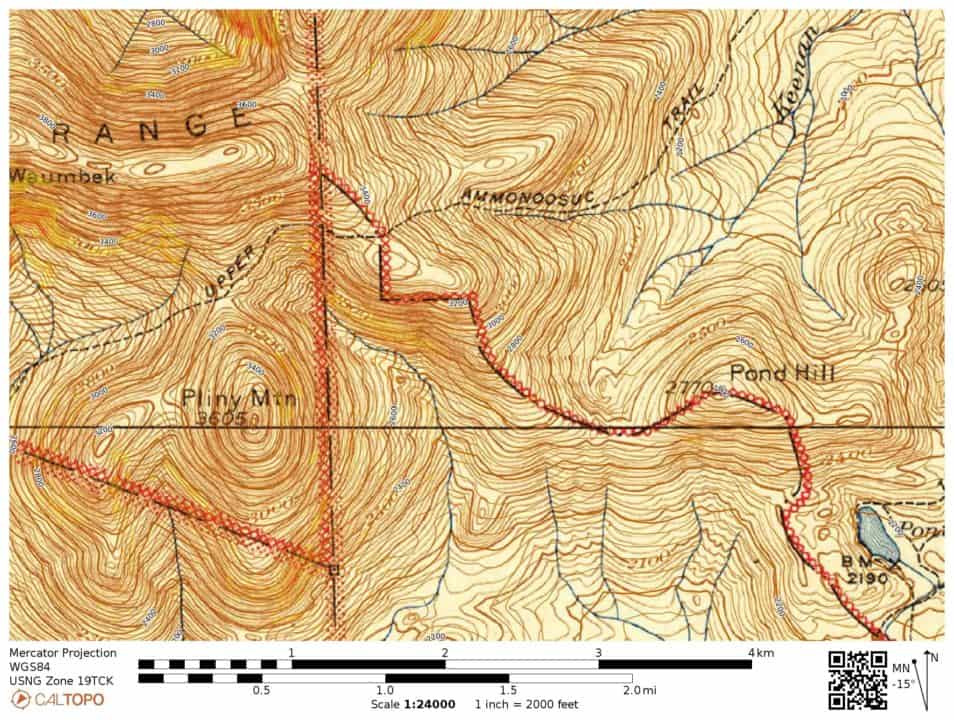 Upper Ammonoosuc Trail USGS 1915-1945