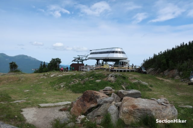 The Gondola Ski Lift at the top of the WildCat Ski Resort across from Mt Washington,